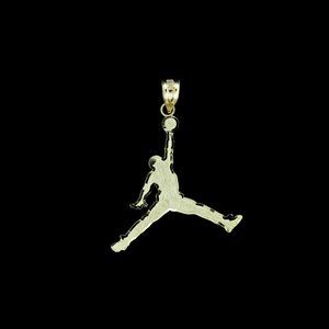 10K Yellow Gold Jordan Jumpman Charm Pendant